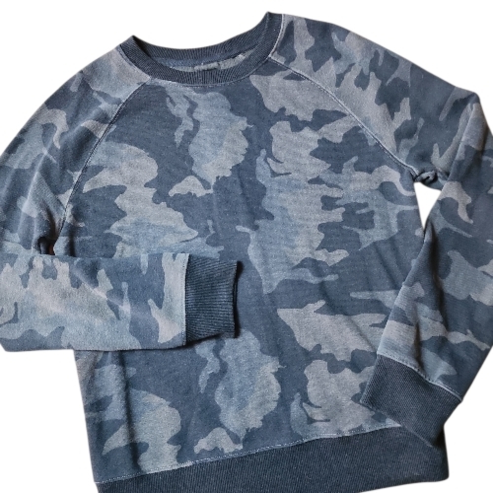 PRANA | Grey Camouflage Camo Cozy  Up Yoga Athleisure Workout Sweatshirt | M
